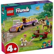 Конструктор LEGO Friends Ремарке за коне и понита, 42634