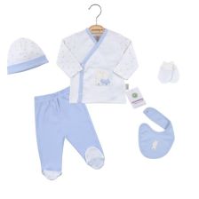 Комплект за изписване CICCIM BABY 5 части Зайче Син Размер 56 cm 4598