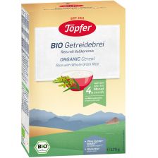 Био инстантна безмлечна каша Topfer С ориз 4+м. 175 гр.