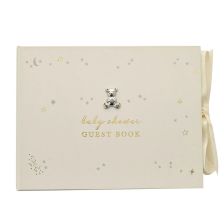 Книга за пожелания със сребърен елемент Widdop Bingham Bambino Little Star Baby Shower