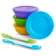 Комплект Munchkin 4 купички с капаци и 2 лъжички 12106