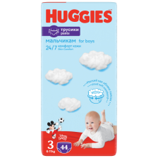 Бебешки пелени гащички HUGGIES Pants 3 6-11кг 44бр. момче
