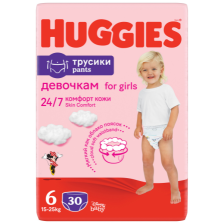 Бебешки пелени гащички HUGGIES Pants 6 15-25кг 30бр. момиче