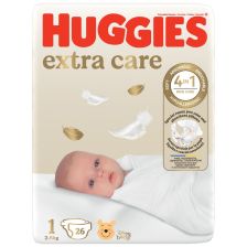 Бебешки пелени HUGGIES Extra Care 1 2-5 кг 26 бр.