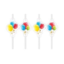 Хартиени сламки Procos SPARKLING BALLOONS 4 бр 22 см