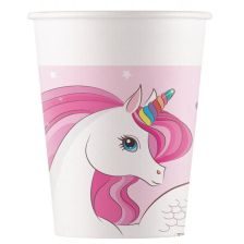 Пластмасови чаши за рожден ден Procos UNICORN RAINBOW 8 бр. 200мл.