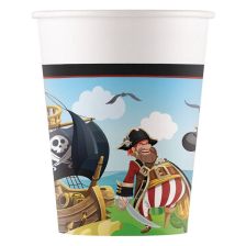 Пластмасови чаши за рожден ден Procos ISLAND PIRATES 8 бр. 200 ml