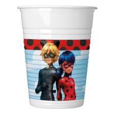Пластмасови чаши за рожден ден Procos MIRACULOUS LADYBUG 8 бр. 200 ml