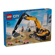 Конструктор LEGO City Жълт строителен екскаватор 60420