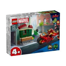 Конструктор LEGO Marvel Super Heroes Железният човек с мотоциклет и Хълк 76287