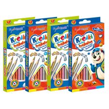 Моливи за рисуване St. Majewski Bambino триъгълни, 12 цвята