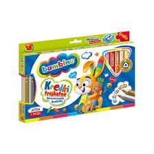 Цветни моливи St. Majewski Bambino 18 цвята с включена острилка