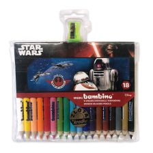 Моливи за рисуване St. Majewski Star Wars с острилка, 18 цвята