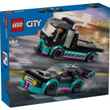 Конструктор LEGO City Състезателна кола и камион автовоз, 60406