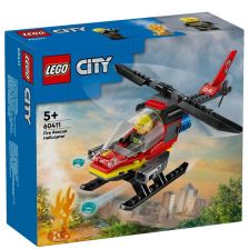 Конструктор LEGO City Спасителен пожарникарски хеликоптер, 60411