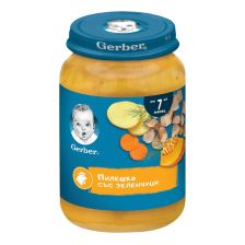 Пюре Nestlé Gerber - Пиле със зеленчуци, 190 g
