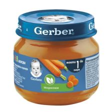Пюре от моркови Nestle GERBER - Моето първо пюре, 80 g