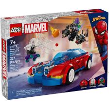 Конструктор LEGO Marvel Състезателната кола на Спайдърмен и Зеления гоблин Венъм, 76279