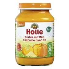 Бебешко пюре Holle Тиква с ориз, 190 g
