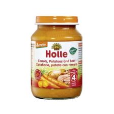 Бебешко пюре Holle Морков, картоф и говеждо месо 4м+, 190 g