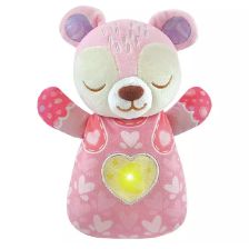 Плюшено мече розово с успокояващи звуци Vtech