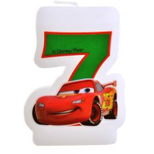 Свещ за рожден ден Procos номер 7 Cars