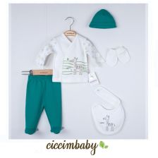 Бебешки комплект за изписване Ciсcim Baby, 5 части, Зебра, 4605