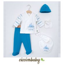 Бебешки комплект за изписване Ciсcim Baby, 5 части, Кит, 4699