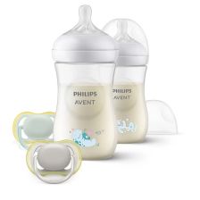 Подаръчен комплект за бебе Philips AVENT SCD837/11 Октоподи с 2 бр. шишета за хранене Natural Response 260 мл с биберони без протичане Поток 3 и 2 бр. залъгалки Ultra Air