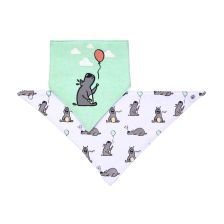 Триъгълна кърпа-лигавник, двулицева 2 бр. Babyono 879/02