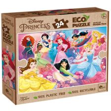Двустранен пъзел Lisciani Disney Eco Puzzle Принцеси, 24 ч.