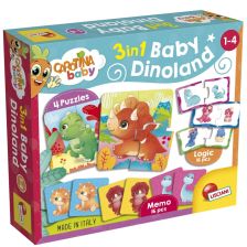 Детски 3D Пъзел Lisciani Carotina Baby Dinoland 3в1
