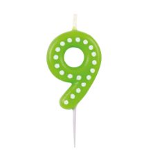 Свещ за рожден ден Amscan цифра 9 точки 9900909