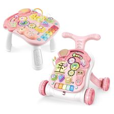 Проходилка за бутане и Масичка активити център 2в1 Raya Toys С музика и светлини