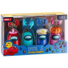 Комплект фигурки Toikido Among Us Series 2 с аксесоари, 4 броя, 11 см.