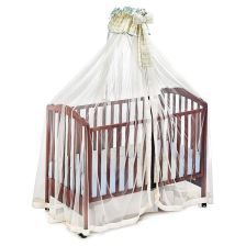 Балдахин със стойка за детско легло Italbaby HAPPY FAMILY, Ivory