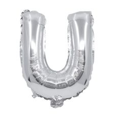 Балон Procos фолио буква U сребърен