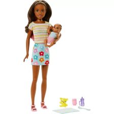 Кукла с бебе Mattel Barbie Skipper Babysitters и аксесоари