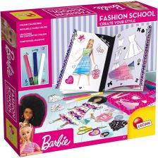 Творчески моден комплект Lisciani Barbie Fashion School, с магически маркери