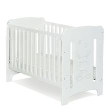 Бебешка кошара Dizain Baby CARMELA 60/120 с подвижна решетка Бял