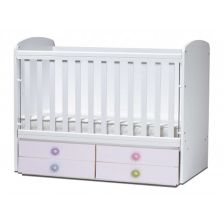 Бебешка кошара Dizain Baby Деси 60/120 подвижна решетка Бял