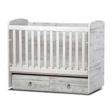Бебешка кошара Dizain Baby Тони 60/120 с подвижна решетка и 2 чекмеджета Антик