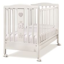 Бебешка кошара Italbaby BABY RE Осн. цвят бял + декорация Dove Grey