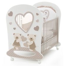 Бебешко легло Italbaby DOLCI COCCOLE Осн. цвят бял + декорация Dove Grey