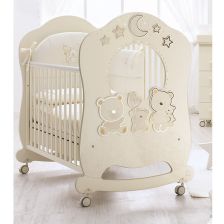 Бебешка кошара Italbaby HAPPY FAMILY Oblò Ivory