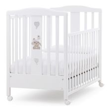 Бебешка кошара Italbaby KUKU Осн. цвят бял + декорация Dove Grey