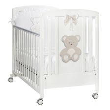 Бебешка кошара Italbaby PELUCHE Осн. цвят бял + декорация DOVE GREY
