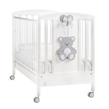 Бебешка кошара Italbaby PELUCHE Осн. цвят бял + декорация GREY