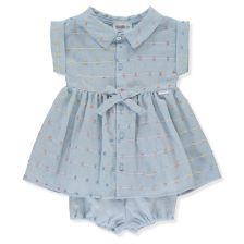 Бебешка рокля Bebetto Ponpon team, Син, 6-24 м., K4827