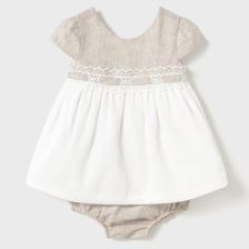 Бебешка рокля Mayoral, с гащички, бежов, 4-18м., 1857